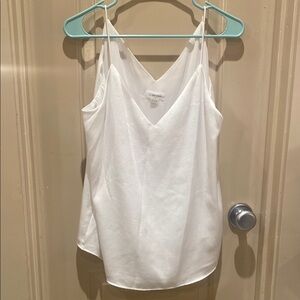 Calvin Klein Collection White Sleeveless Fitted Camisole. Armpit to armpit 22”